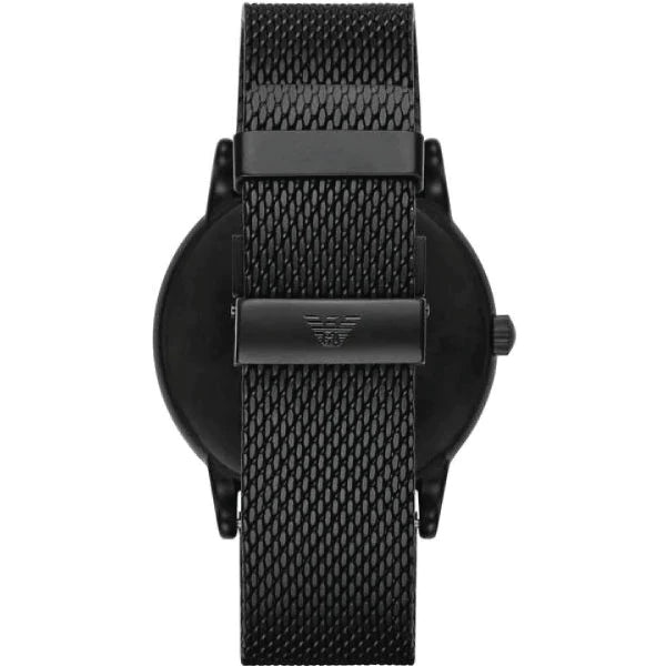 Emporio Armani Luigi White Dial Black Mesh Bracelet Watch For Men - AR11046 - Image 7